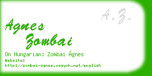 agnes zombai business card