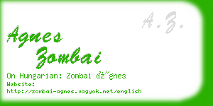 agnes zombai business card